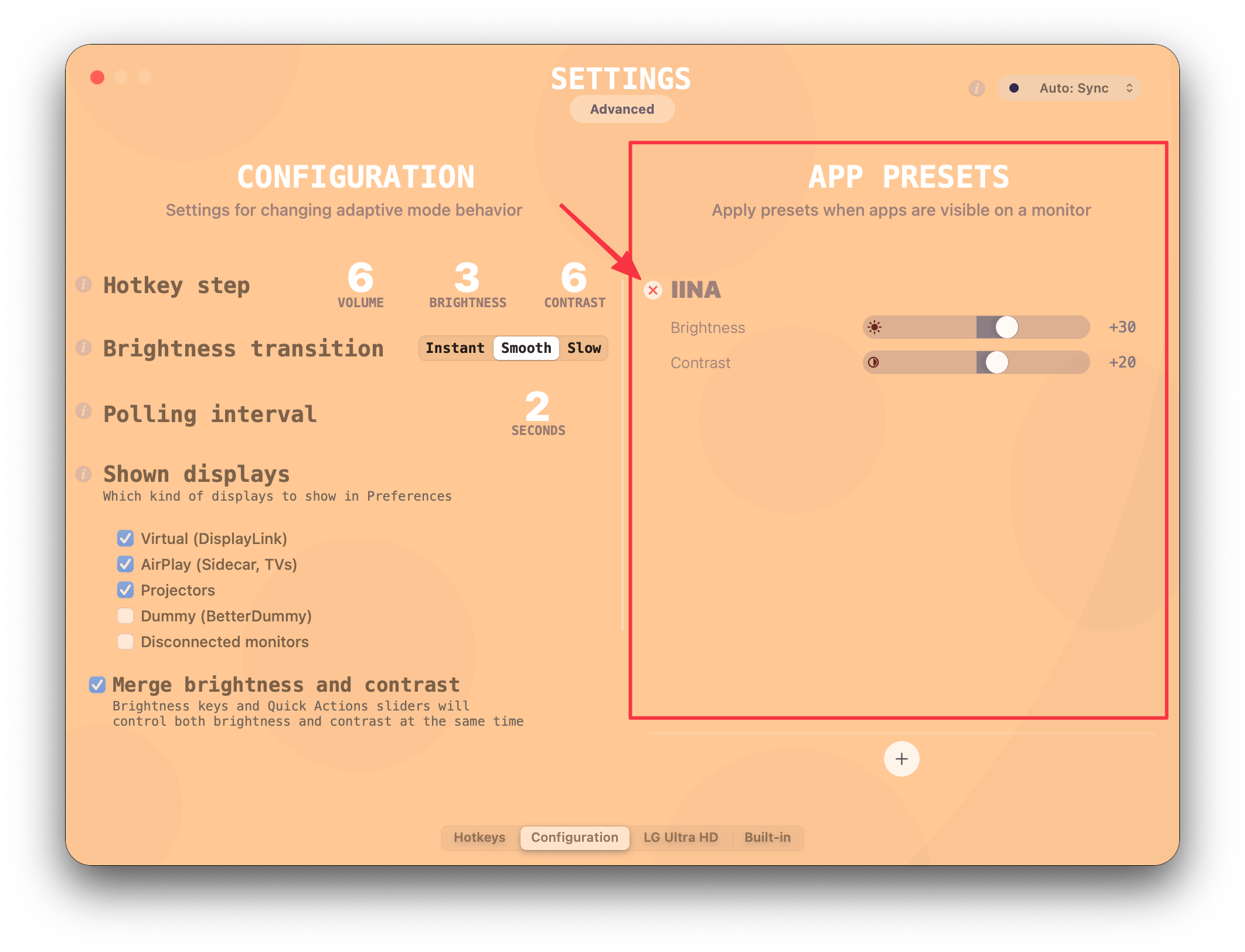 disabling app presets