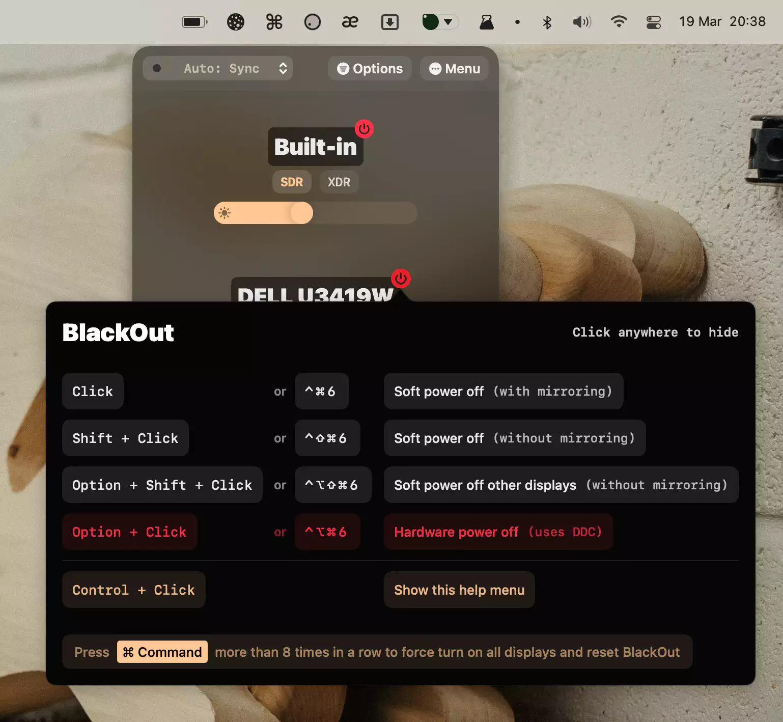 BlackOut in QuickActions