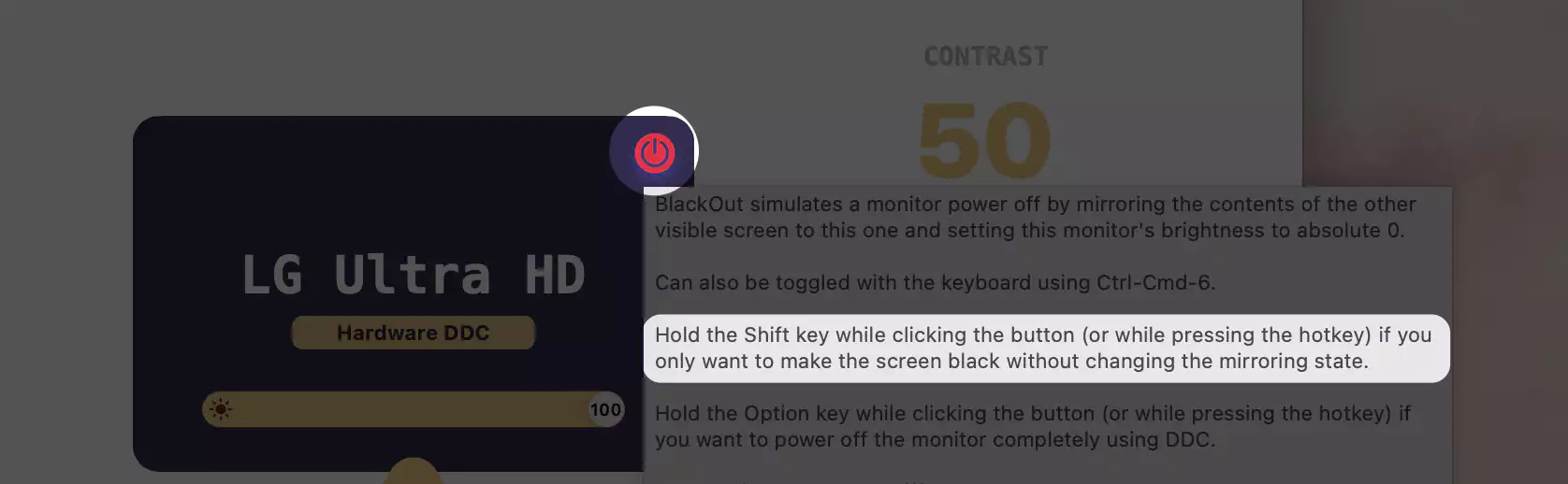 blackout without mirroring tooltip