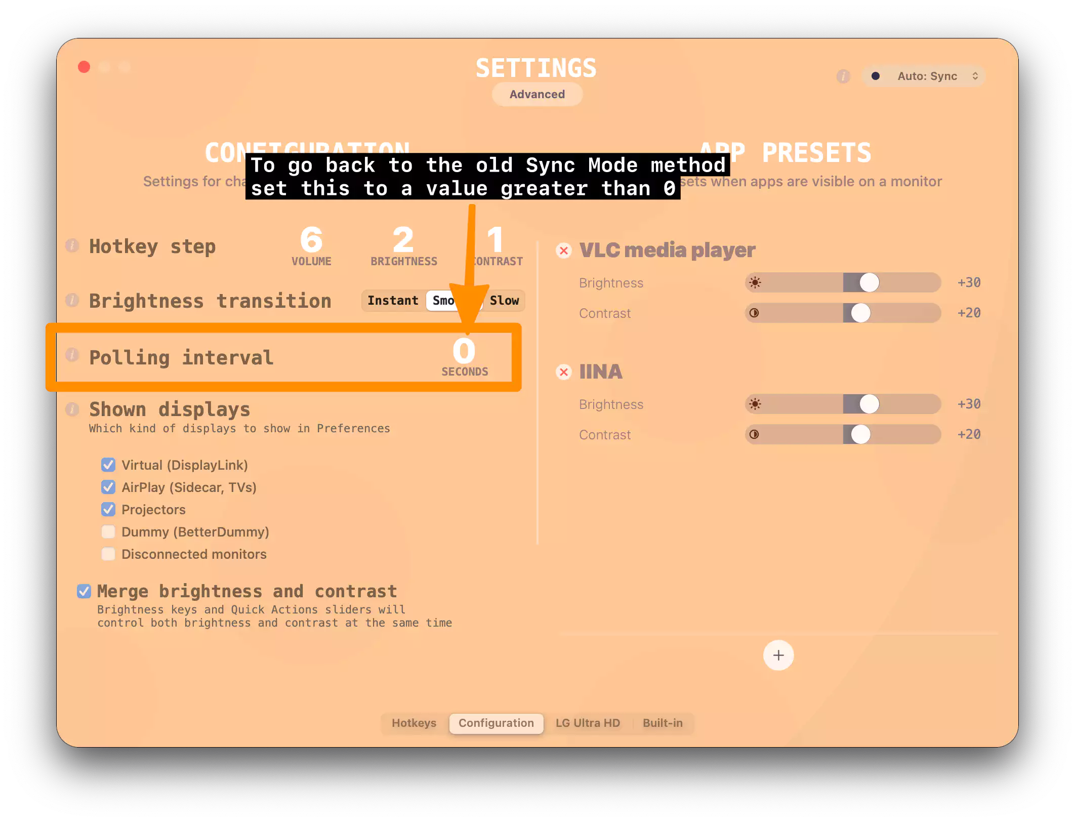 New Sync Mode method