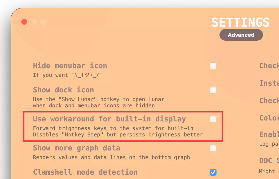 workaround builtin setting